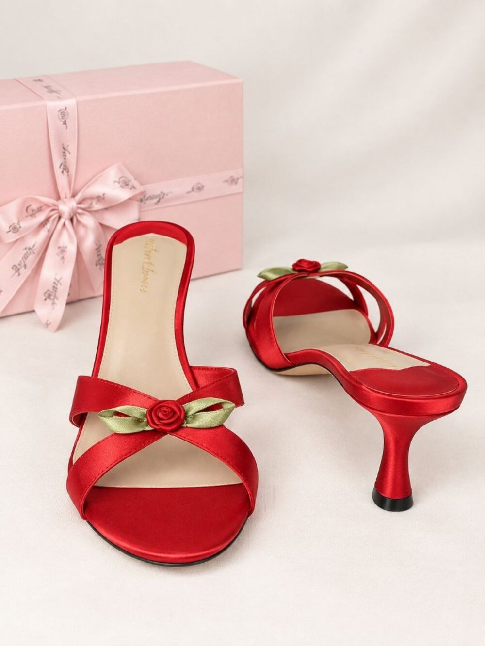 For Love & Lemons Shawna Heels RED 7.5